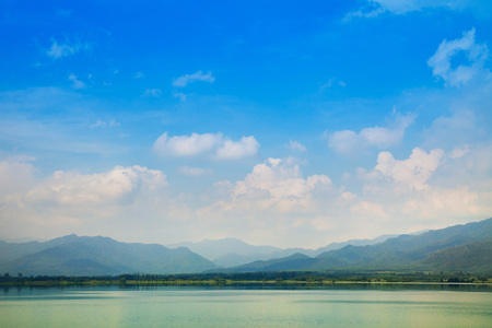 Beautiful landscape on mountain with nice skyの写真素材