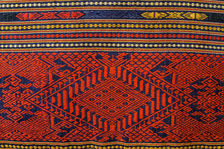 Colorful peruvian style rug surface close up. More of this motif & more textiles in my port.の写真素材