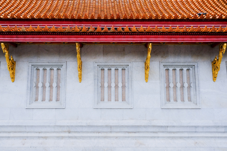 The  windows of the Buddhist temple in Thailand.の写真素材