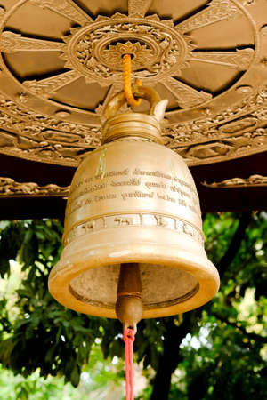 Gold bells, Beautiful bells in temple at Thailand.