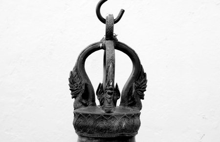 Monochrome Old bronze bells at Wat Phra That Doi Suthep, Chiang Mai