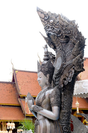 Thailand Human Silver in The Temple Wat Srisuphan Chiangmaiの写真素材