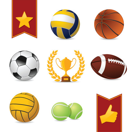 Sport Balls. Set of Sport Balls.のイラスト素材