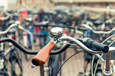Bicycle parking in Copenhagen. Denmarkの写真素材