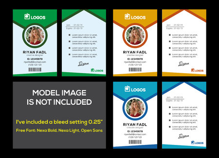 Modern Identity (ID) Card Templateのイラスト素材