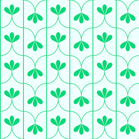 Green Flower Abstract Pattern Seamlessのイラスト素材