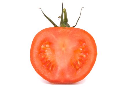 Fresh tomato isolated on white.の写真素材