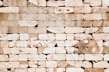 Closeup view of the old stone wallの写真素材