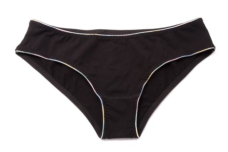 Black woman pants on a white backgroundの写真素材