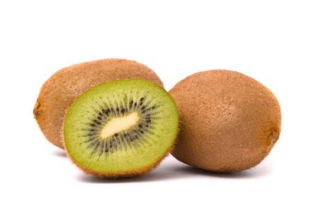 Kiwi isolated on white backgroundの写真素材