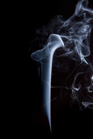 Smoke on a black backgroundの写真素材