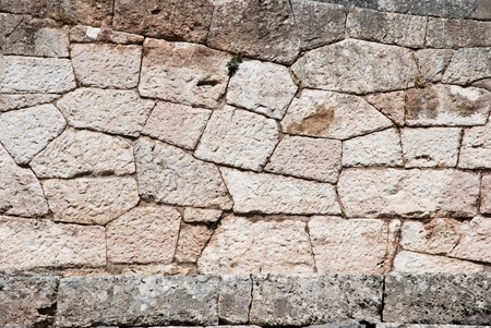 Closeup view of the old stone wallの写真素材