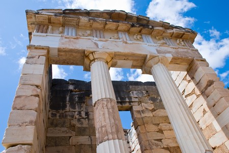 The temple of Apollo in Delphi. Greeceの写真素材
