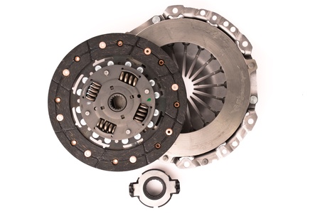 Car engine clutch. Isolated on white background.の写真素材