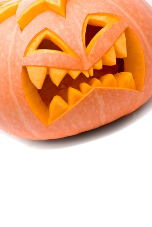 Evil Halloween pumpkinの写真素材