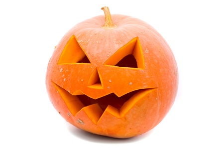 Evil Halloween pumpkinの写真素材