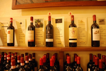 Italian Wines at Wine Museum in Greve (Chanti)のeditorial素材