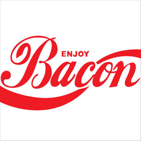 Enjoy Bacon Logo Vector For Tshirt Printのイラスト素材