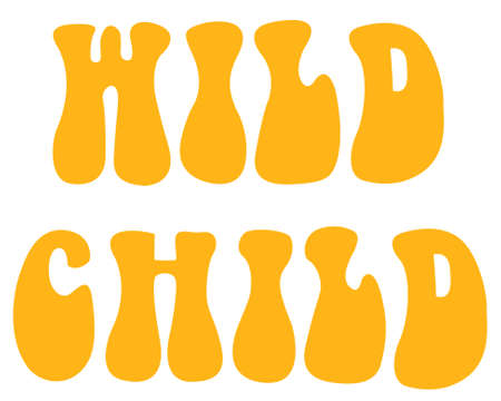 Wild Child Typographyのイラスト素材