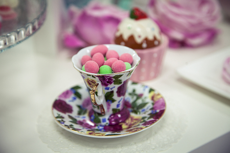 candy in a cupの写真素材