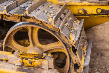 Caterpillars of heavy construction equipmentの写真素材