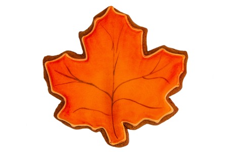 Gingerbread, cookies in the form of a maple leafの写真素材