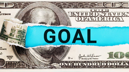 Business goal and success concept. Focus on a goal and achieve successful business. Initiation for planning to reach target. Financial, investment, business or economic concept.の写真素材