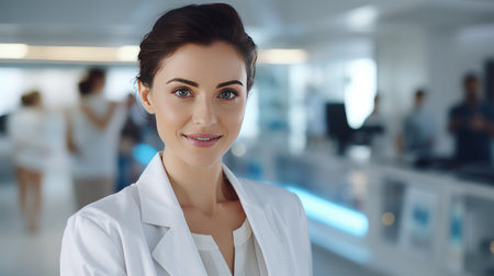 Workplace Diversity. Women in Tech and Management, Entrepreneurial Vision, Scientist in Modern Lab, Office Dynamics, White-Collar Worker Concept - Businesswomen, Entrepreneurship, Workplace Settingsの素材
