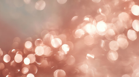 Abstract background with sparkling rose gold bokeh lights. The scene has a gentle, dreamy, and festive mood. Ideal for holidays, weddings, branding, and elegant designs.の素材