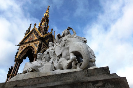 Asia Statue on the Albert Memorial, Kensington Gardens, Londonのeditorial素材