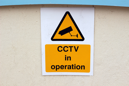 CCTV in operation Signの写真素材