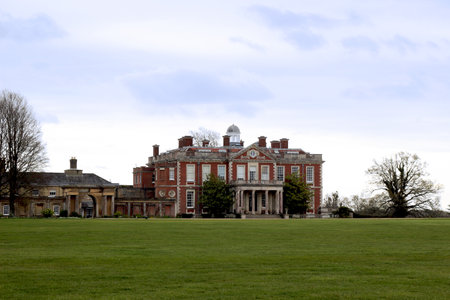 Rowlands Castle, Hampshire, England. 5th April 2019. Stansted House, a grade II listed edwardian house, lies in the grounds of Stansted Park on the borders of Hampshire and West Sussex.のeditorial素材