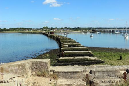 22nd June 2018. Hayling Island, Hampshire, England. The remains of the Hayling Billy railway line which connected Hayling Island with Langstone and Havant on the main landの写真素材