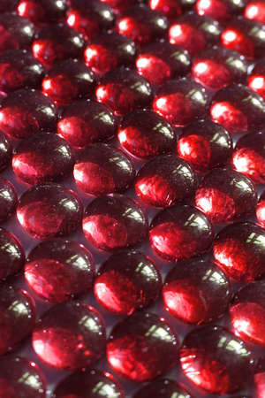 Red lozenge shapes close up