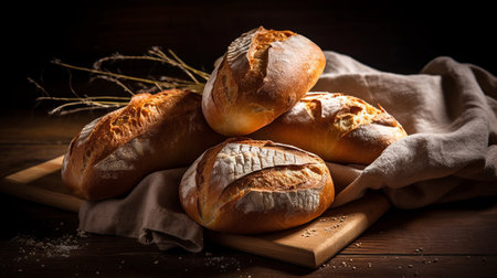 Rustic bread loavesの素材