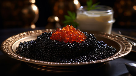 caviar on a silver plateの素材