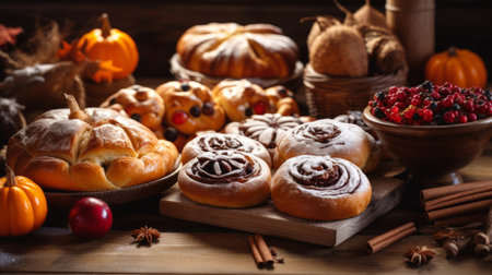 seasonal pastries for autumnの素材