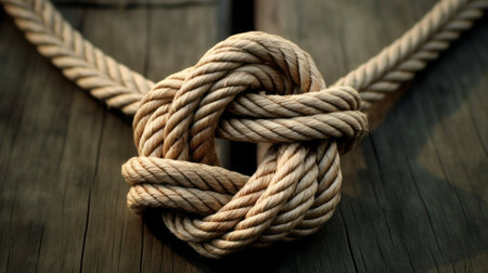 close up of knot in a ropeの素材