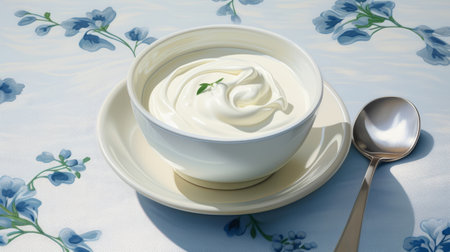 bowl of plain yoghurtの素材