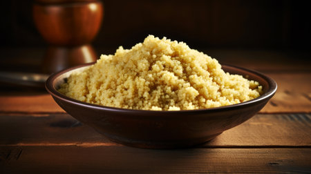 bowl of cooked couscousの素材