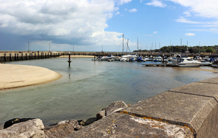 Ryde, Isle of Wight, England - May 18 2021. Ryde Harbour was built in 1991.