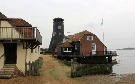 Langstone Windmill, a Grade II listed tower mill at Langstone Harbour, Hampshire, England. May 3...