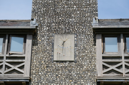 Sundial on West Dean College, West Sussex.