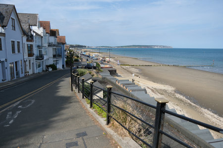 View from the Chine end of the Esplanade, Shanklin.の写真素材