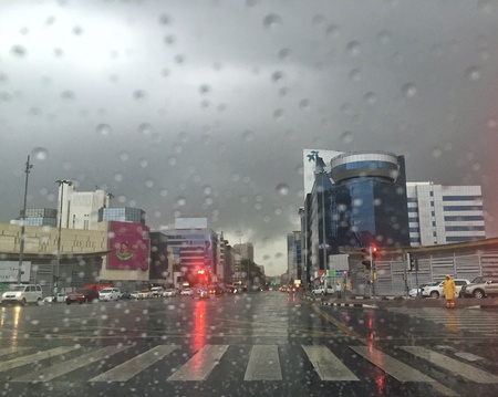 Wet morning in Dubaiの素材
