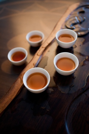 mug of tea stood around on the standの写真素材