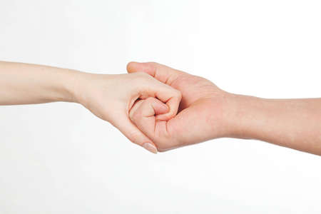 male and female handsの写真素材