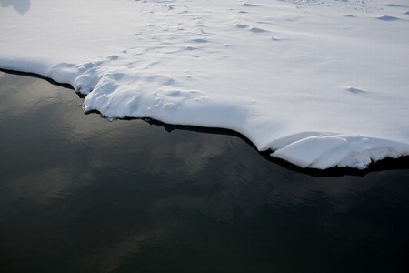 boundary between the ice and water