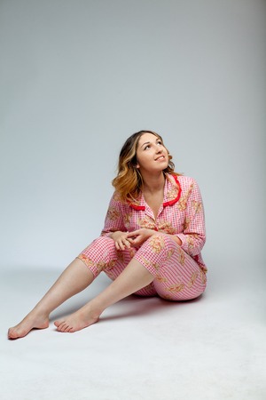 girl in pajamasの写真素材