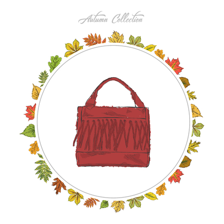 Hand draw accessories Autumn collectionのイラスト素材